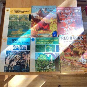 Lot of Vintage Oil Acrylic Landscape Abstract‎ Painting Instructional Books